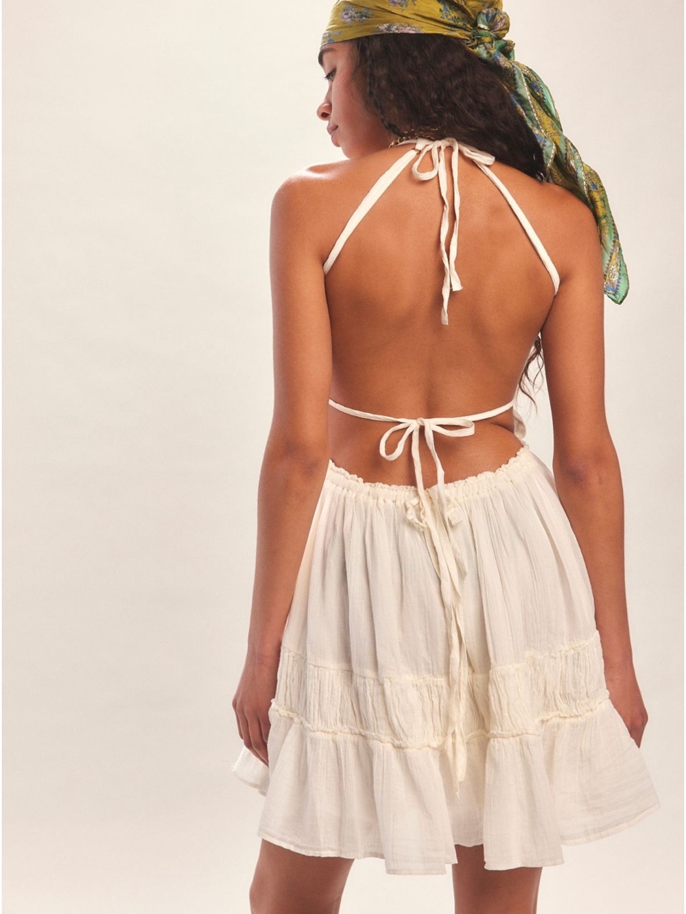 Free People Green Taking Sides Mini Dress with Pockets - Picture 11 of 11